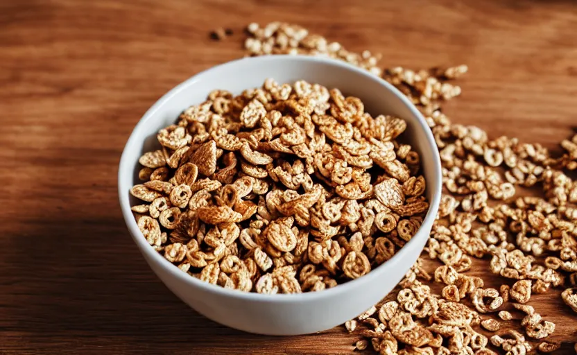 Prompt: a bowl of cereals, natural light, cinematic lighting, 8 k