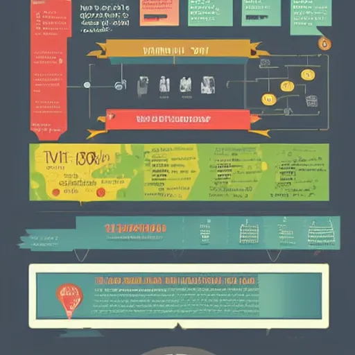 Image similar to large captivating infographic full of color and stunning design