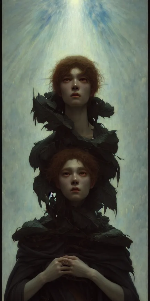 Image similar to your soul is mine, masterpiece by Edgar Maxence and Ross Tran and Michael Whelan, gustav dore, 8k, octane render