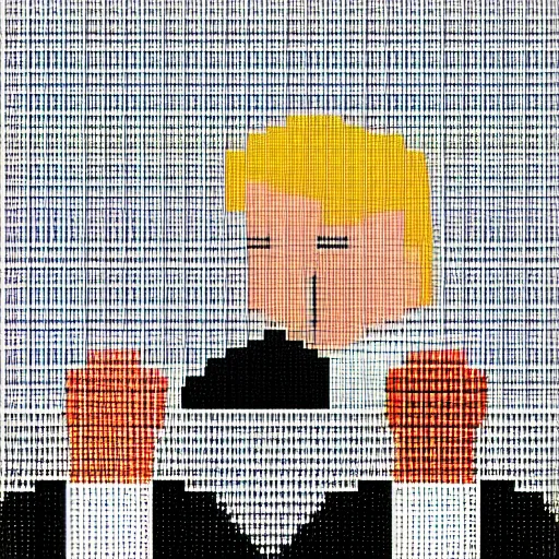 Prompt: trump as pixel art