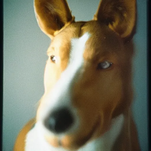 Image similar to Taxidermied of Ed Harris, studio lighting, F 1.4 Kodak Portra