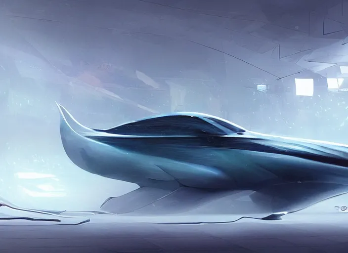 Image similar to a beautiful concept design of a car that looks almost like a shark or a whale. car design by cory loftis, fenghua zhong, ryohei hase, ismail inceoglu and ruan jia, henrik fisker and bruce kaiser and scott robertson and dmitry mazurkevich and doruk erdem and jon sibal, volumetric light.