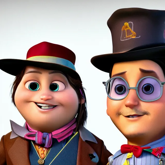 Image similar to johnny depp as a pixar disney character from up 2 0 0 9 unreal engine octane render 3 d render photorealistic