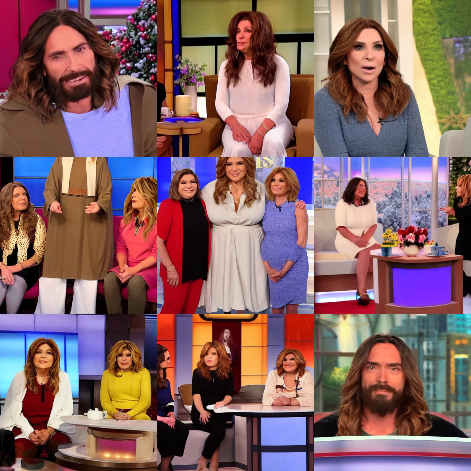 Prompt: Jesus Christ as a guest on The View