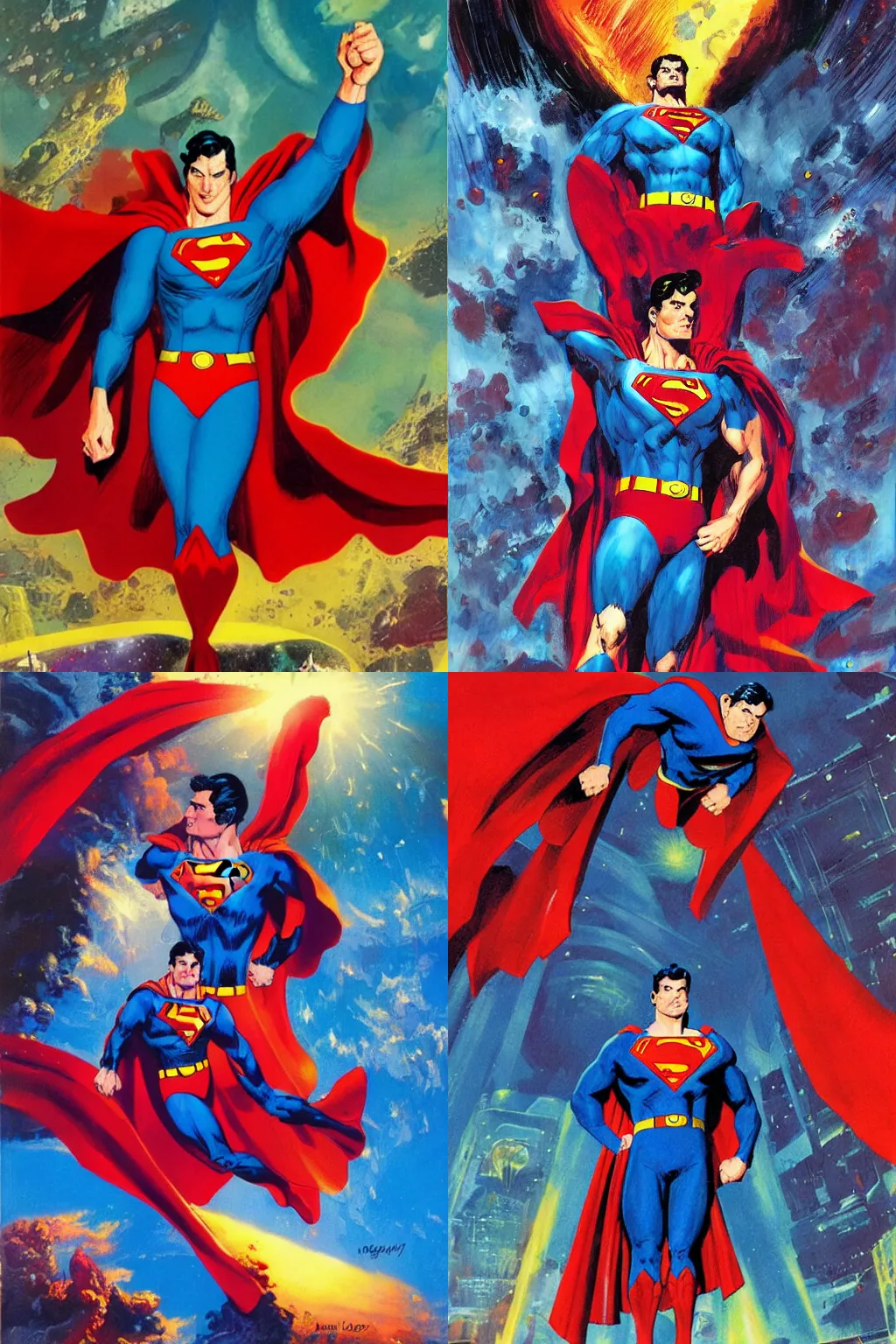 Prompt: Superman by Paul Lehr and Arthur Adams