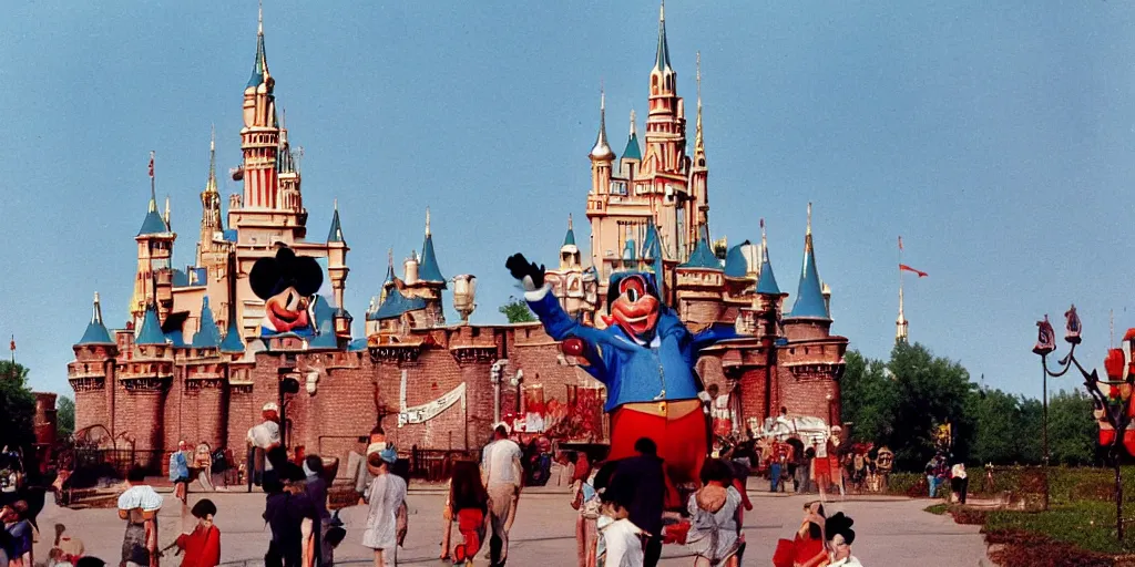 Image similar to soviet - era disney world