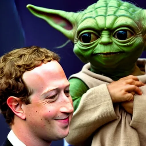 Prompt: mark Zuckerberg friends with yoda