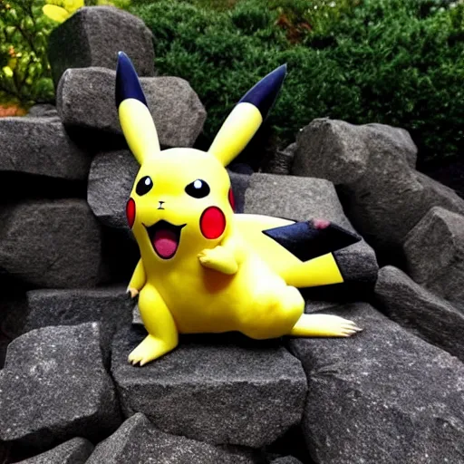 Image similar to Pikachu Sculpture made out of Marble