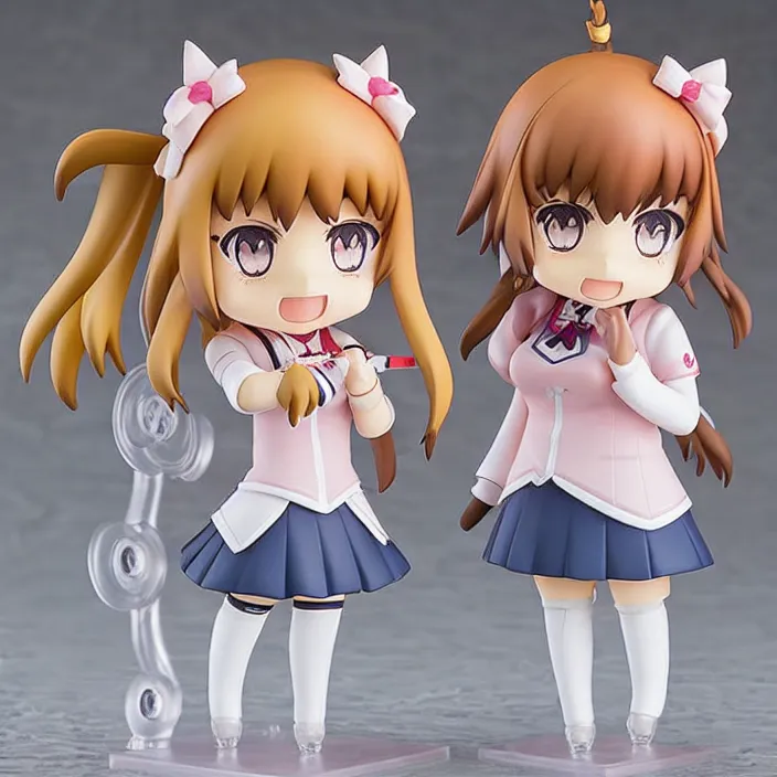 Image similar to Monika Doki Doki Literature Club , An anime Nendoroid of Monika , figurine, detailed product photo