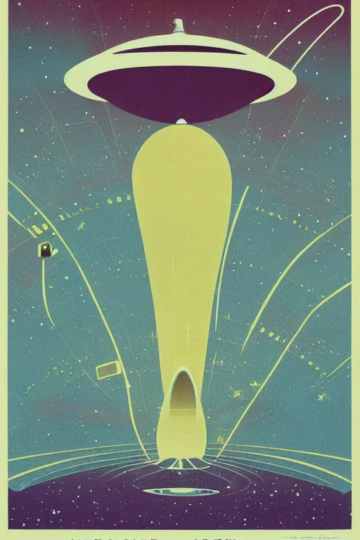 Prompt: 7 0 s travel poster for an extraterrestrial system destination