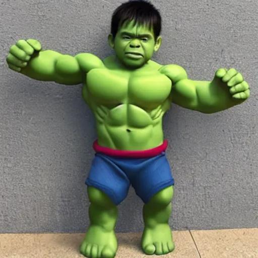 Prompt: baby hulk