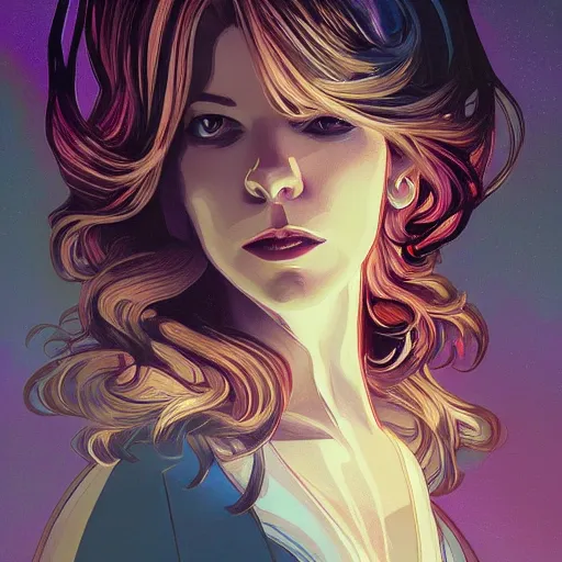 Prompt: Meg Ryan as Tony Stark, ambient lighting, 4k, alphonse mucha, lois van baarle, ilya kuvshinov, rossdraws, artstation