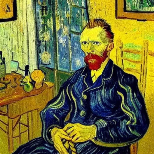 Image similar to portrait style of van gogh