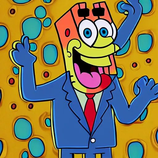 Image similar to sponge bob as human in real life highly detailed, intricate, sharp focus, digital art, 8 k