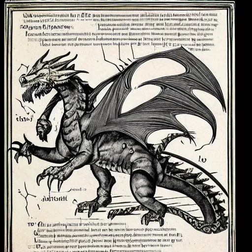 Prompt: an instruction diagram depicting how to slay a dragon, victorian science manual, highly detailed, 4k