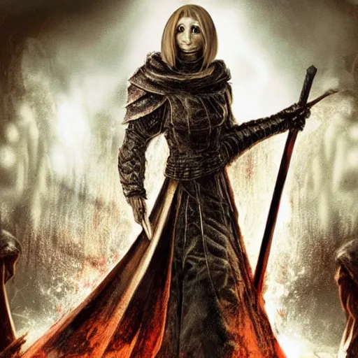 Prompt: Barbara Streisand in Dark Souls