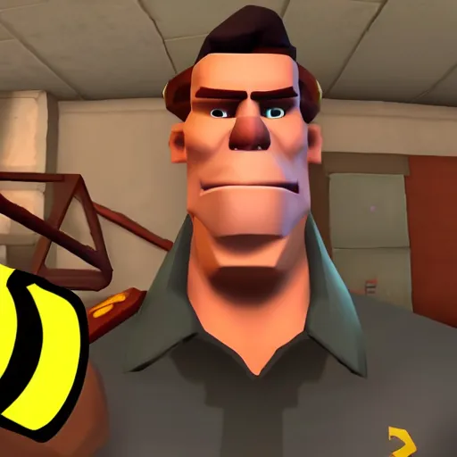 Prompt: Jerma is Heavy from team fortress 2
