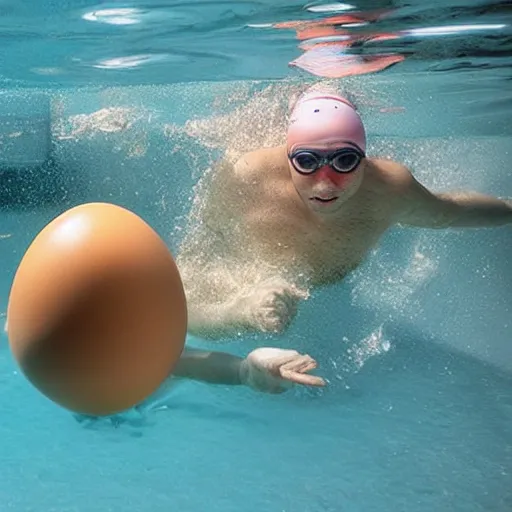 Image similar to swimming in an egg