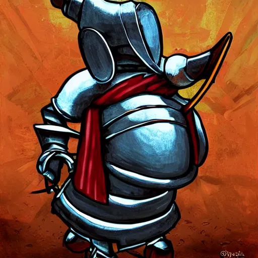 Image similar to tuba knight, digital art, epic lighting