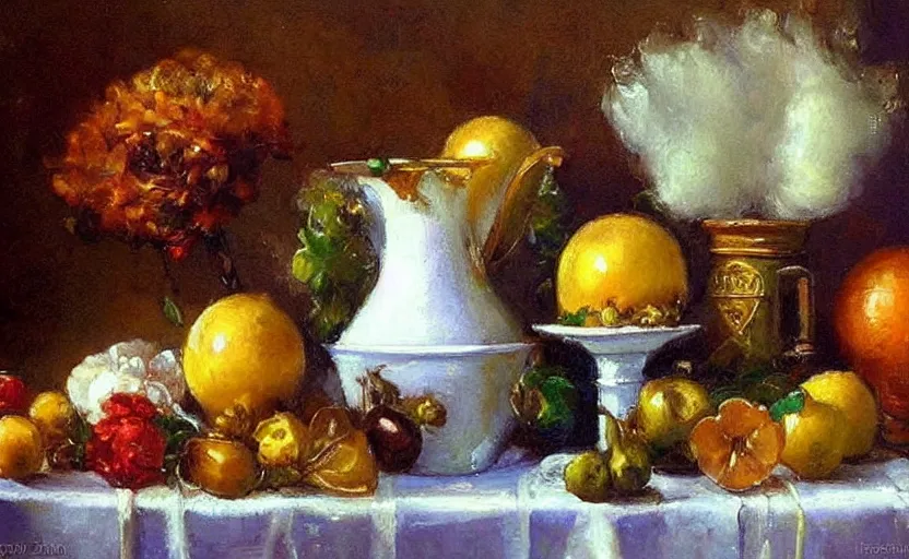 Image similar to Alchemy amazing still life composition. By Konstantin Razumov, highly detailded