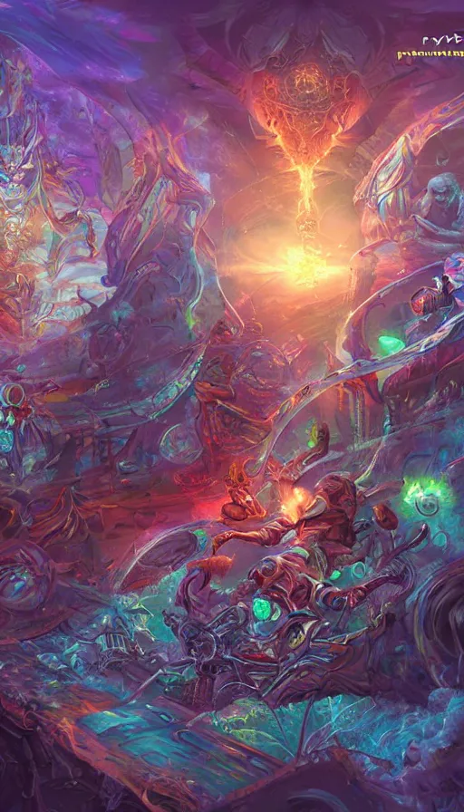 Image similar to psytrance artwork, by d & d concept artists