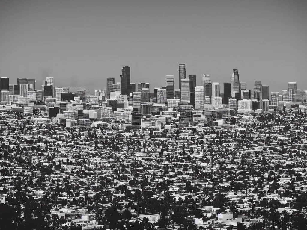 Prompt: “A black and white 35mm photo of Los Angeles”