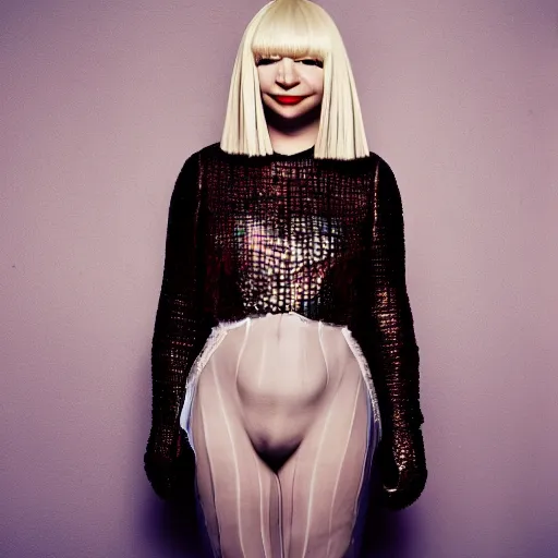 Image similar to Sia furler artistic photoshoot full body