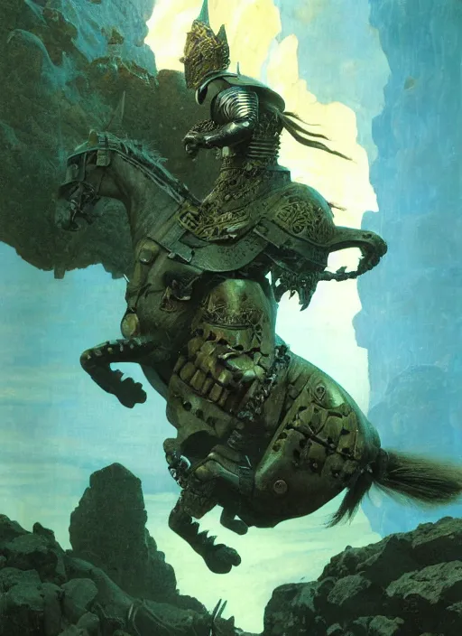 Image similar to knight in armour, lava cave, dynamic action, by lawrence alma - tadema and zdzislaw beksinski and norman rockwell and jack kirby and tom lovell and greg staples, artstation creature art
