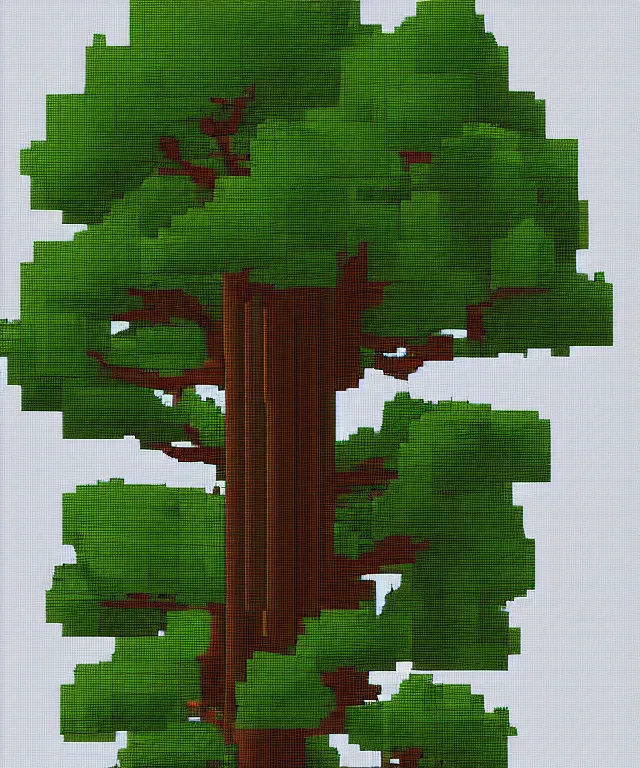 Image similar to video game tree pixelated full tree