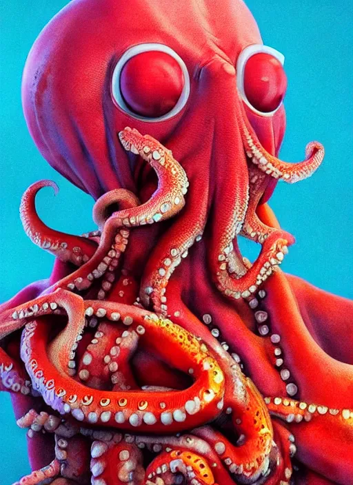 Image similar to 3 0 0 0 ( dr. john a. zoidberg ), with octopus tenticles face portrait photography feroflex photorealistic studio lighting ektachrome detailed intricate face details, ultradetails, beautiful face, realistic shaded perfect face, extremely fine details, artstation