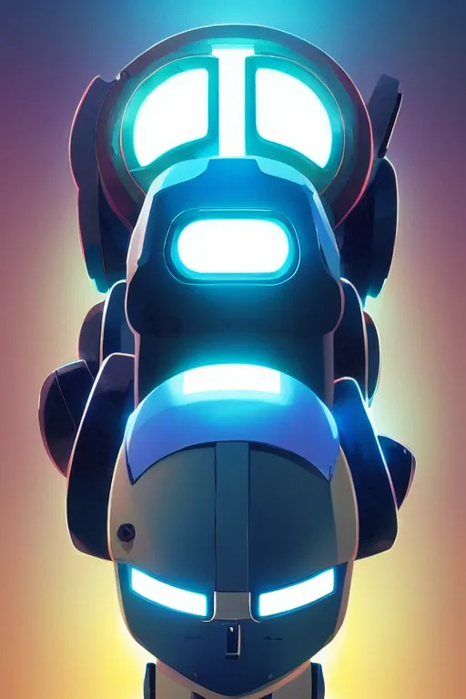 Image similar to metabots medabots medarotto medarot robot minimalist comics helmet mask neon cybereye, behance hd by jesper ejsing, by rhads, makoto shinkai and lois van baarle, ilya kuvshinov, rossdraws global illumination ray tracing hdr radiating a glowing aura