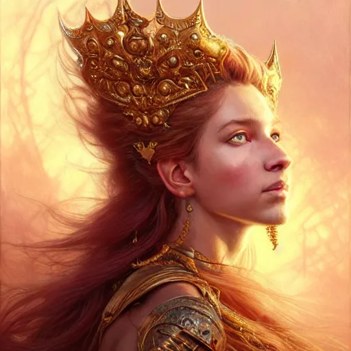 Prompt: highly detailed full portrait of a enchanted lioness in the form of a beautiful young princess. d & d, art by artgerm and greg rutkowski and donato giancola and ruan jia and carl larsson and magali villeneuve. trending on artstation, intricate details, energetic composition, golden ratio, concept art, illustration, elegant art