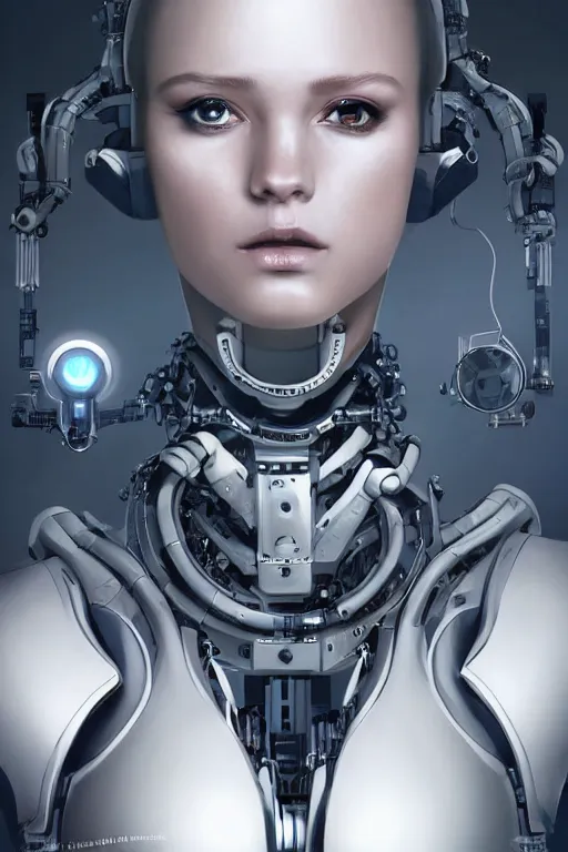 Prompt: a beautiful image of a futuristic female android with a mechanical mecha body and a beautiful female human face, body mostly black metal with internal lights glowing inside, symmetrical and realistic proportions by Irakli Nadar, tom bagshaw, Charlie Bowater with details by Jason Felix, furio tedeschi, face by ilya kuvshinov, artgerm, cinematic backlit lighting, detailed, intricate, beauty retouch, elite, photo realistic, octane render, hyper real, ultra detailed, trending on artstation pinterest and deviantart