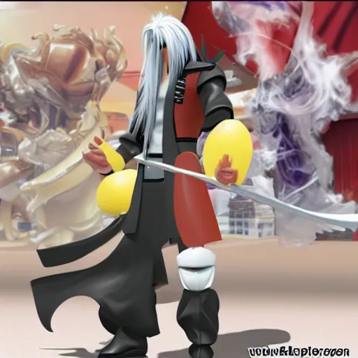 Prompt: Sephiroth at Mcdonalds