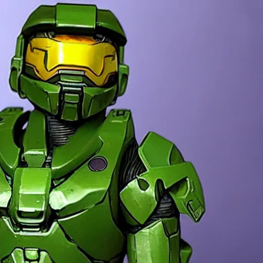 Image similar to “ master chief from the game halo, smoking weed with a joint in his mouth, enjoying the weed. ”