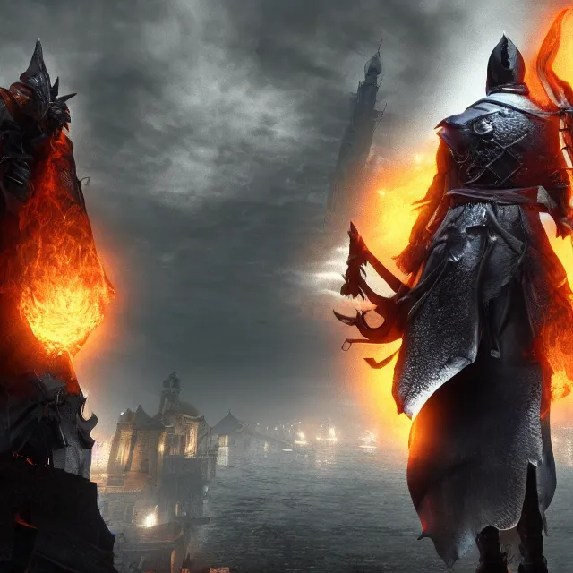 Image similar to jerry seinfeld reimagined as a boss in dark souls, dark cinematic, volumetric, realistic, cinematic lighting, ray tracing, unreal engine 5, unreal engine render, octane render, hyper realistic, photo, 8 k