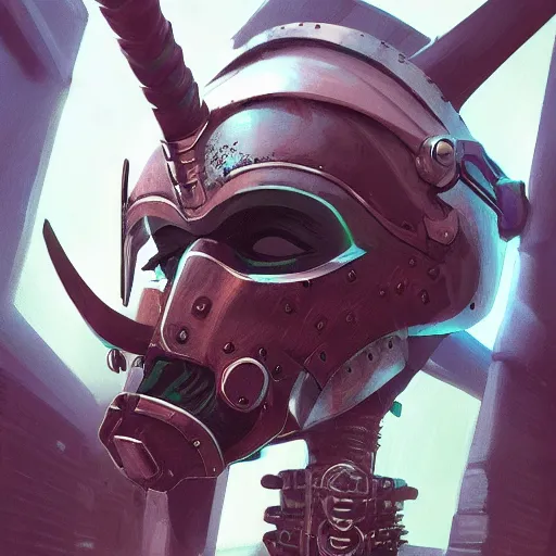 Image similar to cyberpunk viking helmet mask warrior goddess robot ninja fantasy, art gta 5 cover, official fanart behance hd artstation by jesper ejsing, by rhads, makoto shinkai and lois van baarle, ilya kuvshinov, ossdraws