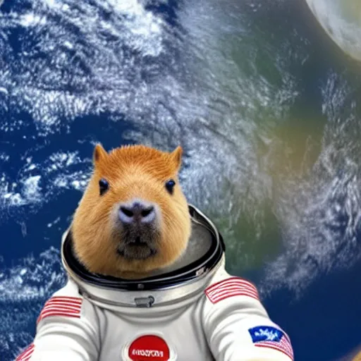 Prompt: capybara as an astronaut