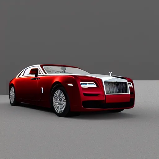 Image similar to a rolls - royce sports model. aggressive lines. ferrari - like. lamborghini - like. 3 d render. cinema 4 d