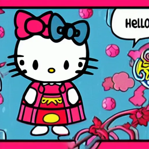 Image similar to Hello kitty as a Doctor Strange,