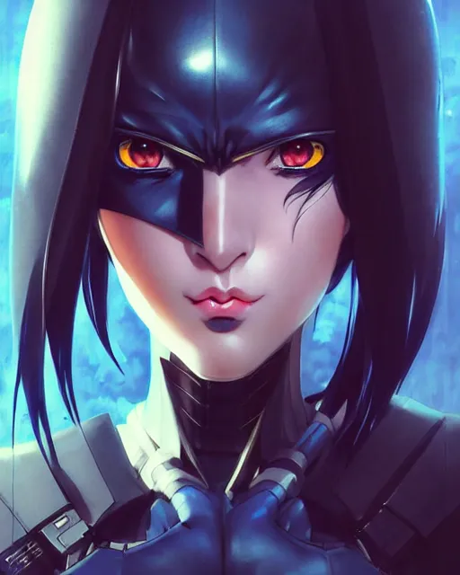 Image similar to portrait Anime batman cosplay girl cute-fine-face, pretty face, realistic shaded Perfect face, fine details. Anime. realistic shaded lighting by katsuhiro otomo ghost-in-the-shell, magali villeneuve, artgerm, rutkowski Jeremy Lipkin and Giuseppe Dangelico Pino and Michael Garmash and Rob Rey