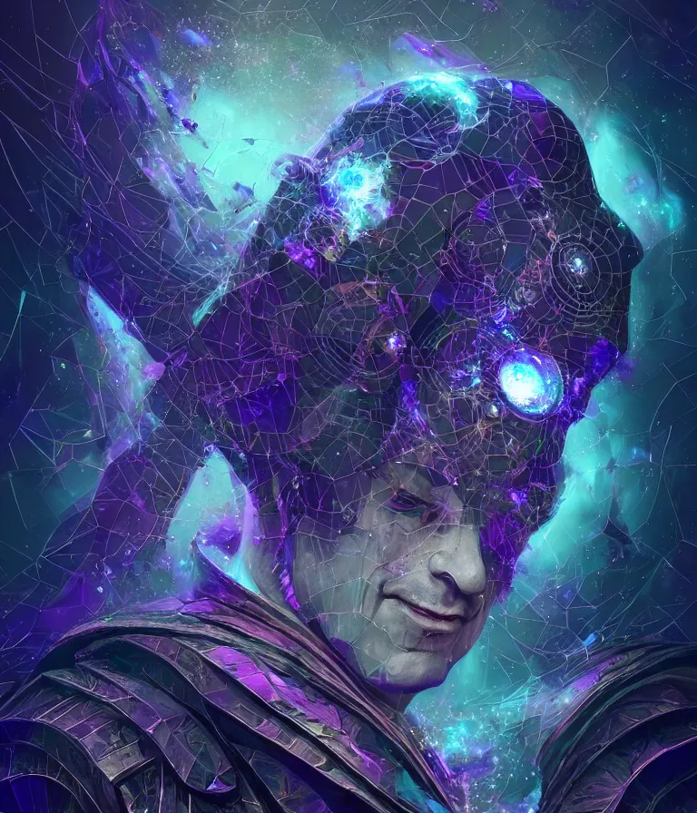 Image similar to front!!! shot of a court jester!!! character, mesmerizing fractal hypercubes, dark holography!!!, future, metallic nebula, crystalline edges, polygonal, elegant, highly detailed, centered, (((artstation, concept art, jagged, sharp focus, artgerm, Tomasz Alen Kopera, Peter Mohrbacher, donato giancola, Joseph Christian Leyendecker, WLOP, Boris Vallejo))), ((raytracing)), mugshot!!!!!, ugly!!!!!!, octane render, nvidia raytracing demo, octane render, nvidia raytracing demo, octane render, nvidia raytracing demo, 8K