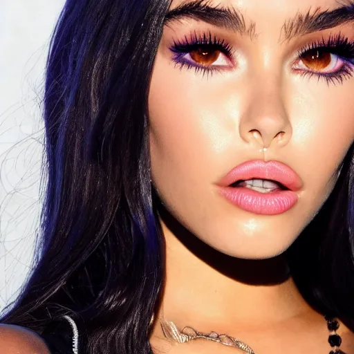 Image similar to madison beer a an intergalactic popstar dancing on a planet, render, blender render, unity render, 4 k wallpaper, art station trending, artstation 4 k coherent, coherent, 4 k, detailed, hyperdetailed, artifact - free, completely coherent, sharp, madison beer