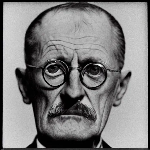 Image similar to james joyce portrait photograph by chuck close