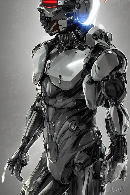 Image similar to cyber cyborg ninja mask helmet metal gear solid artic suit swat commando, global illumination ray tracing hdr fanart arstation by sung choi and eric pfeiffer and gabriel garza and casper konefal, a spectacular view cinematic rays of sunlight comic book illustration, by john kirby