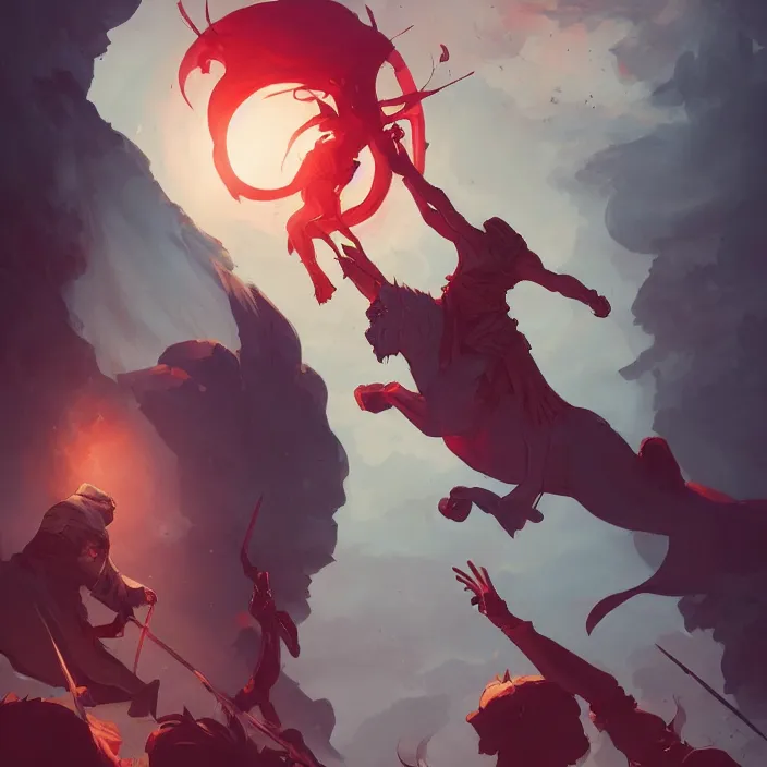 Prompt: beheading of a king, in the style of artgerm, charlie bowater, sam guay, atey ghailan and mike mignola, vibrant colors and hard shadows and strong rim light, plain background, comic cover art, trending on artstation