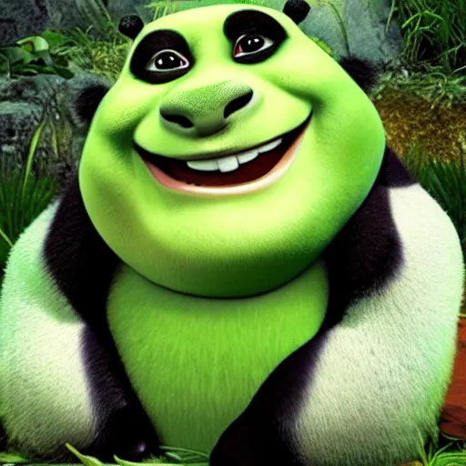 Image similar to Panda Shrek