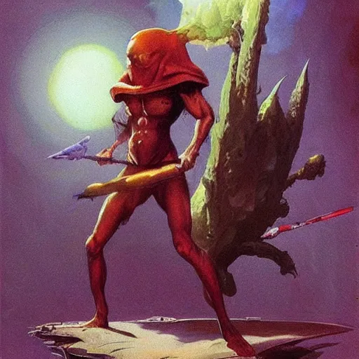 Prompt: “adventure time, character concept art design, by frank frazetta and Wayne Barlowe”