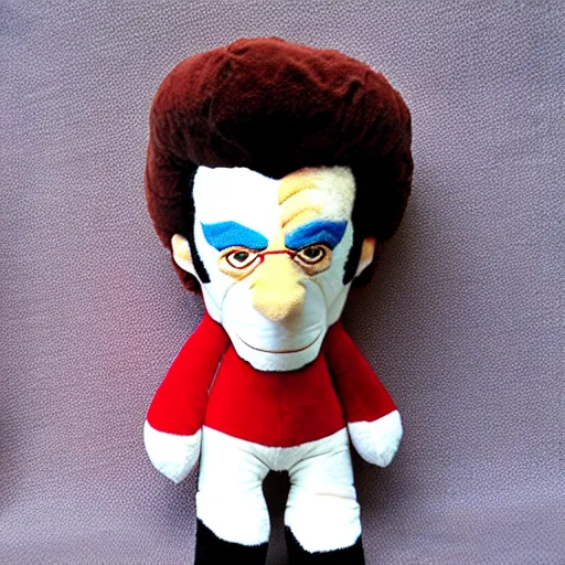 Image similar to cosmo kramer from seinfeld plushie, toy, fluffy, soft