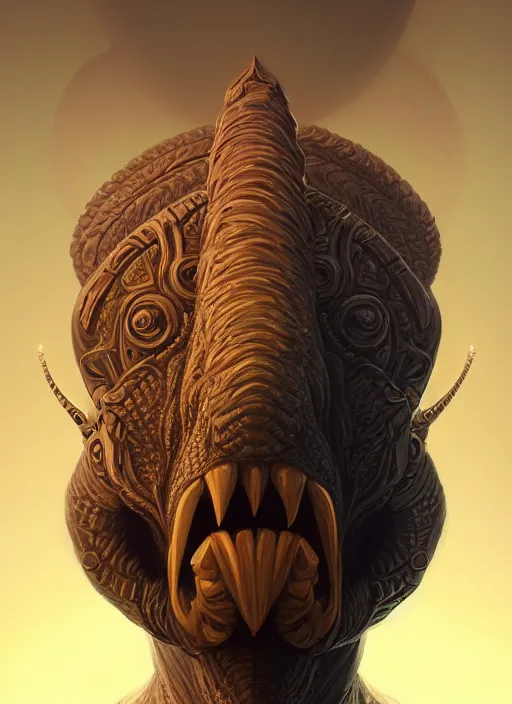 Image similar to anthropomorphic torus head in edgy darkiron camel, intricate, elegant, highly detailed animal monster, digital painting, artstation, concept art, smooth, sharp focus, illustration, art by artgerm, dwayne barlowe, trending on artstation and greg rutkowski and alphonse mucha, 8 k